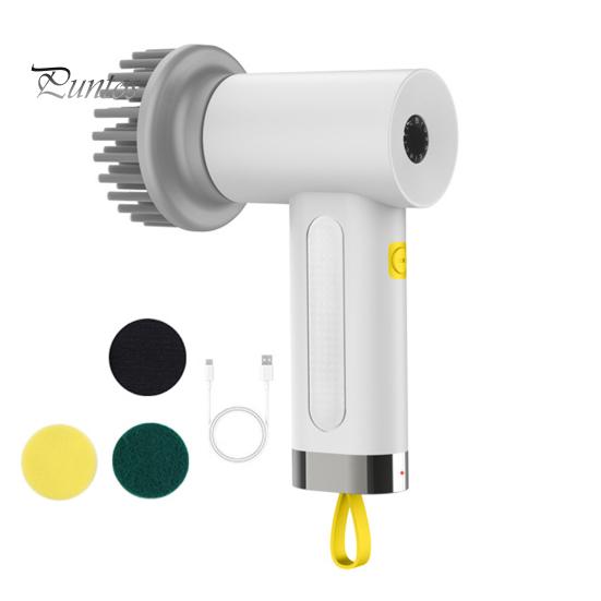 

Электрическая щетка для чистки, аккумуляторная, беспроводная, двигатель для чистки, защита от перегрузки, кухонная щетка для чистки, инструмент для уборки дома белый