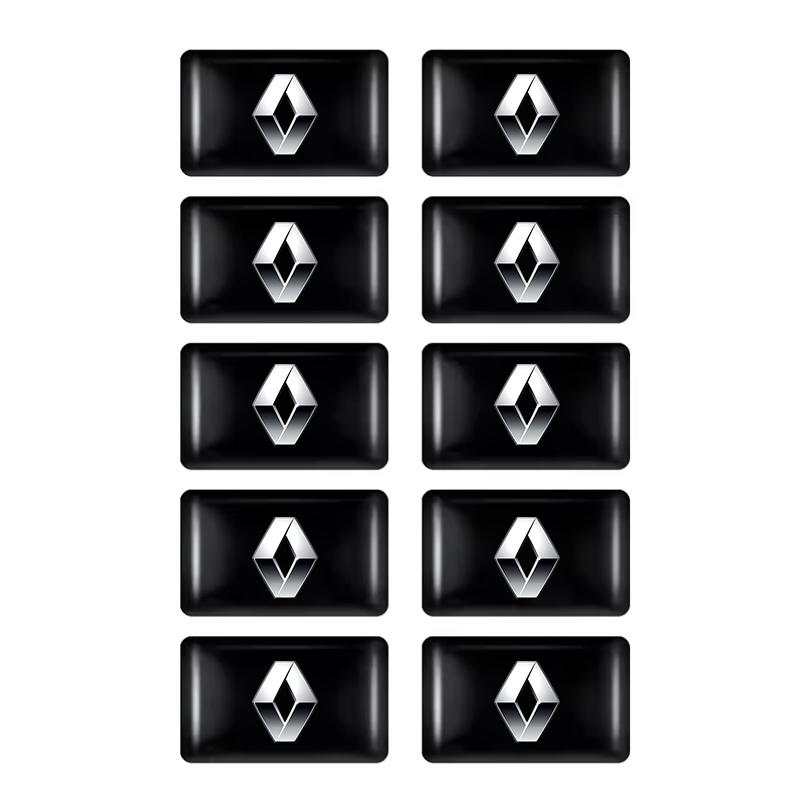 10/20/Pcs 3D Styling Car Epoxy Emblem Stickers Decor Accessories For Renault Fluence Captur Megane Clio Kadjar Talisman Arka Z555