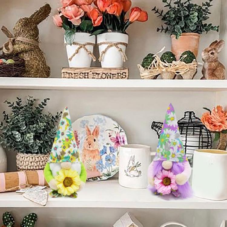 Beautiful Facelessly Gnomes Holiday Gnomes Springtimes Flower Detail Perfect for Holiday Decoration and Party Setups