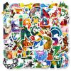 50 Kreative handbemalte Buchstaben Graffiti Aufkleber Kinderbelohnung Cartoon Aufkleber Dekorative Federtasche Tagebuch Mahlzeit