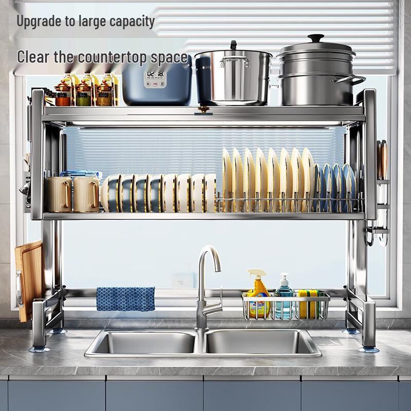 Stainless Steel Over-Sink Dish Drying Rack