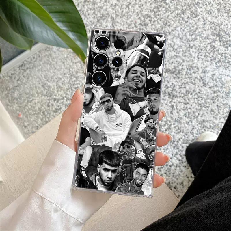 Anuel AA Real Hasta La Muerte Rapper Clear Case For Samsung Galaxy S26 S25 S24 S23 Ultra S20 S21 FE S22 Plus S26 5G Phone Cover