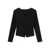 Elegant Lace-Trim V-Neck Slim Fit Long-Sleeve Top for Women - Spring Collection