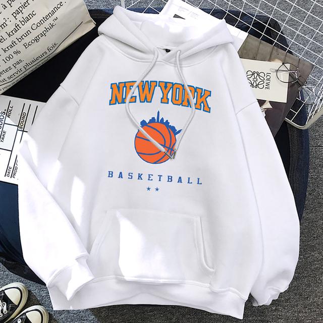 Men's And Women's Long Sleeves New York Basketball Street Hip Hop Hoody Women Oversized Pocket Streetwear Hip Hop Casual Hoodie