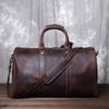 Retro Leather Men's Travel Bag Crazy-horse Leather Large-capacity Luggage Bag Top Layer Cowhide  Men Portable Diagonal Bag NZPJ