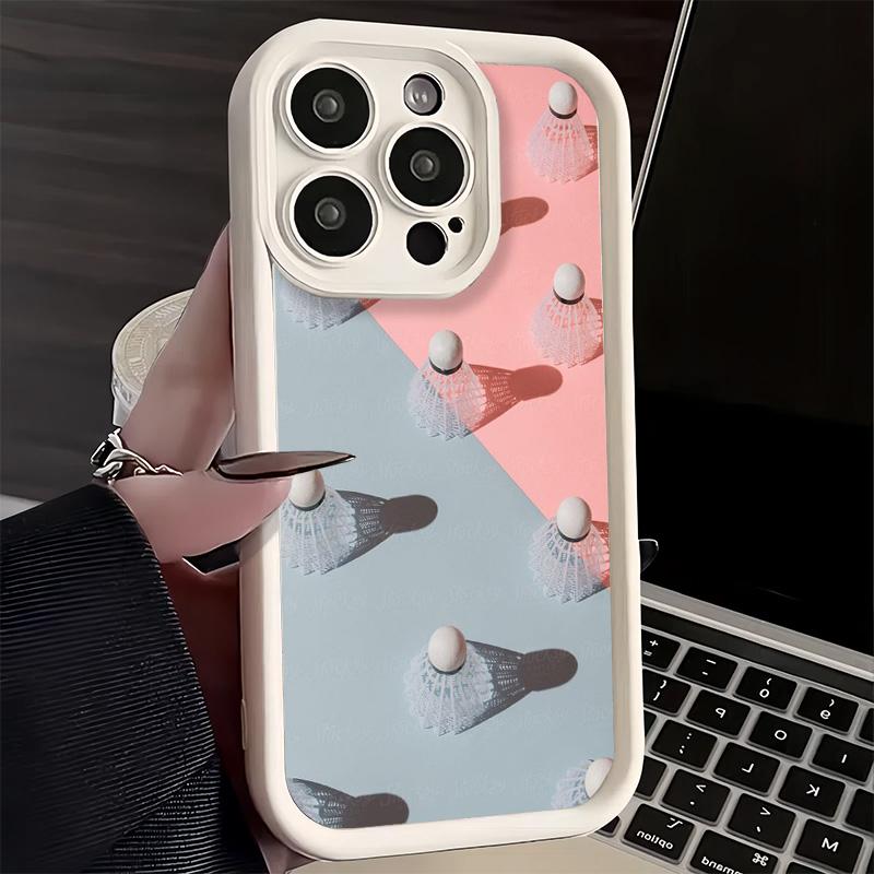 Phone Case for iPhone 17 Air 16E 15 16 Pro Max Badminton Sport Cover 14 Plus 13 12 Mini Soft Shell Silicone Fundas
