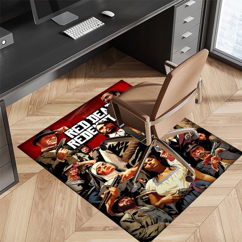 Red Dead Redemption1 Printed Absorbent Washable Carpet, Non-Slip Bathroom Mats, Kitchen Rugs, Yoga Mat,Living Room Entrance, Camping Picnic Rugs