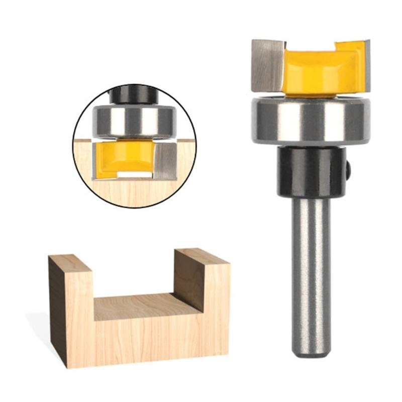 Einfach zu bedienender Kugellager-Doppelschneiden-Geradfräser 19,05 mm für komfortables präzises Trimmen im Holzhandwerk