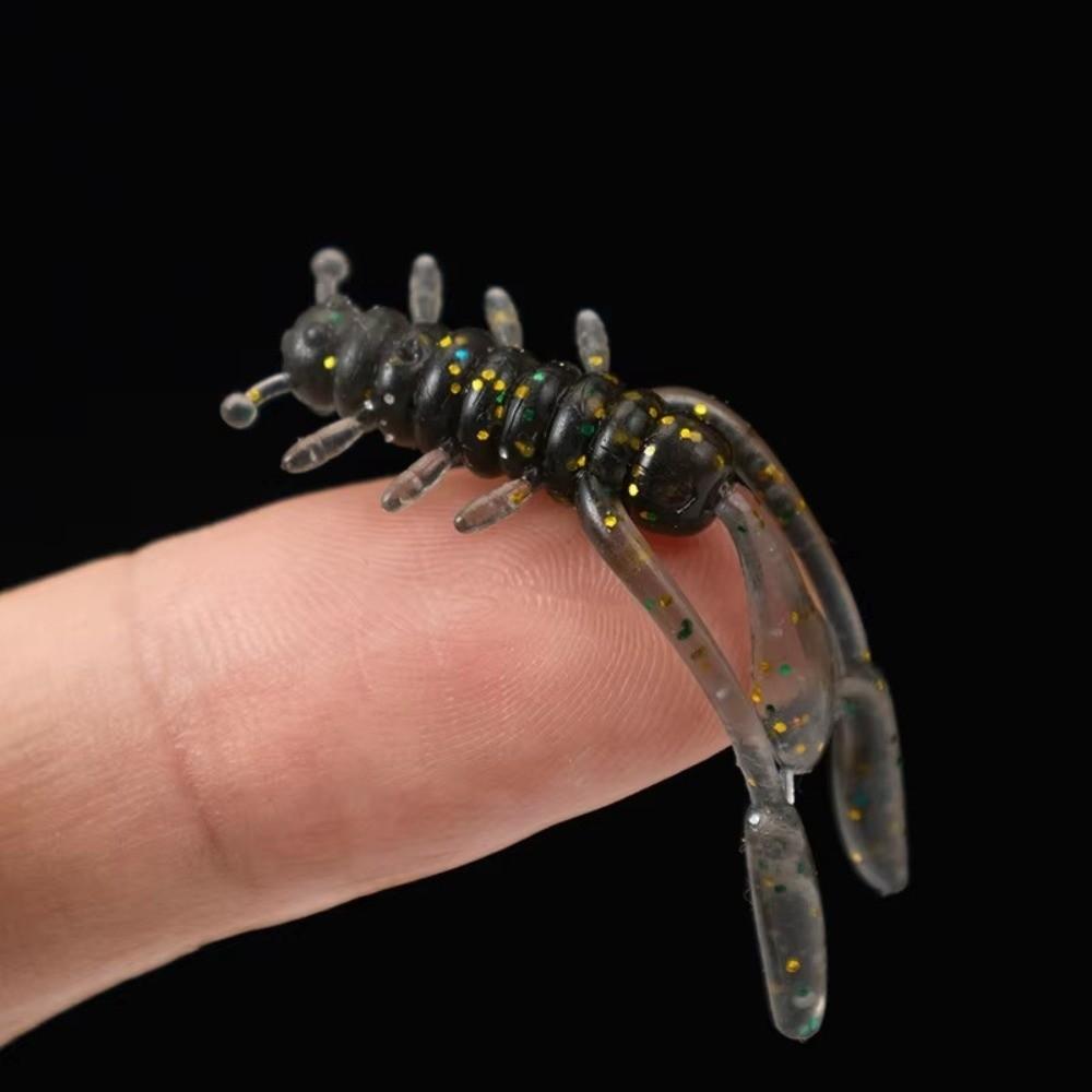 45mm Length Soft Lure Larva Soft Material Soft Fishing Lures Mini Mini Worm Lures For Bass