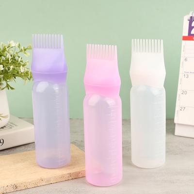 120ml Hair Oil Applicator Bottle Hairdressing Shampoo Dye Refillable Coloring Styling Tools