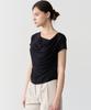 BIBYSEOB Twist Drape T-Shirt Black [T62]