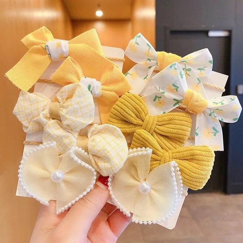 10pcs Aesthetic Hair Scrunchies – Cute Elastic Hair Ties, Soft Fabric Hair Bands, Stylish Headbands for Everyday Wear