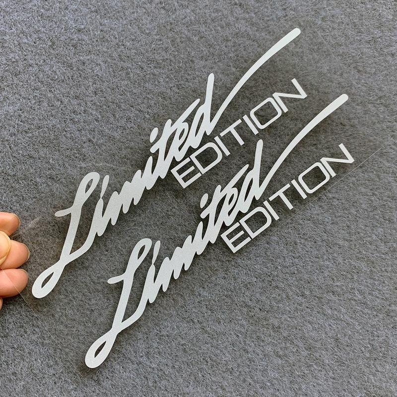 1 Pair 16cm Long LIMITED EDITION Reflective Car Stickers Motorcycle Moto Body Helmet Windshield Accessories Decals For BMW Honda