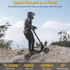 Elektrikli Scooter, 70-80 km Menzil/2000W Çift Motor, 10 İnç Arazi Lastikleri, Elektrikli Scooter Yetişkin 150 kg Taşıma Kapasitesi, TODIMART X5S