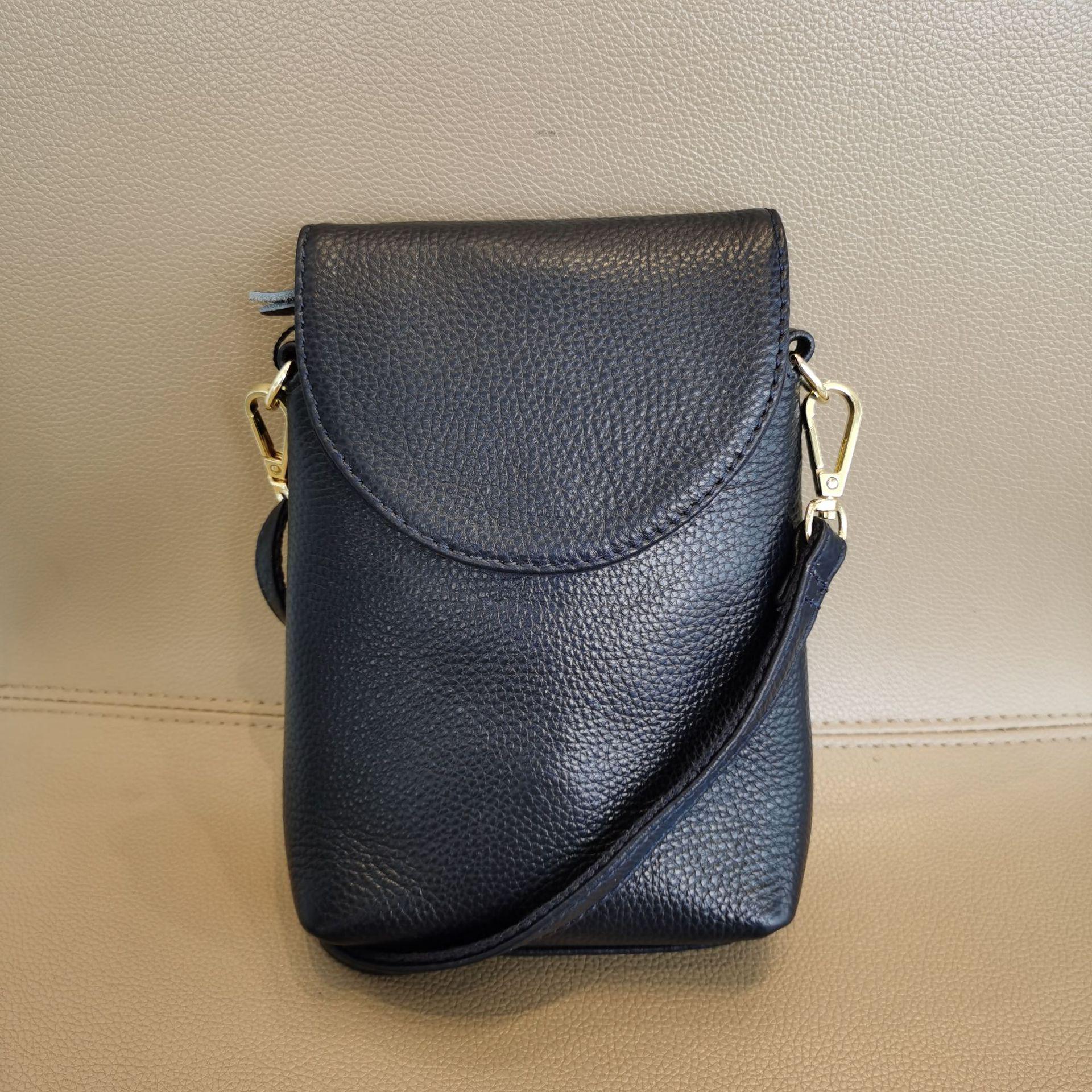 

Genuine Leather Women s Crossbody Coin Purse - 2025 New Mini Cowhide Bag 13cm x 6cm x 19cm темно-синий