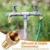 Brass 3/4 Inch Hose Connector Set With Double Sealing Rings Hexagonal Nut Design Corrosion Resistant For Water Gas Oil Pipelines 2 Pack