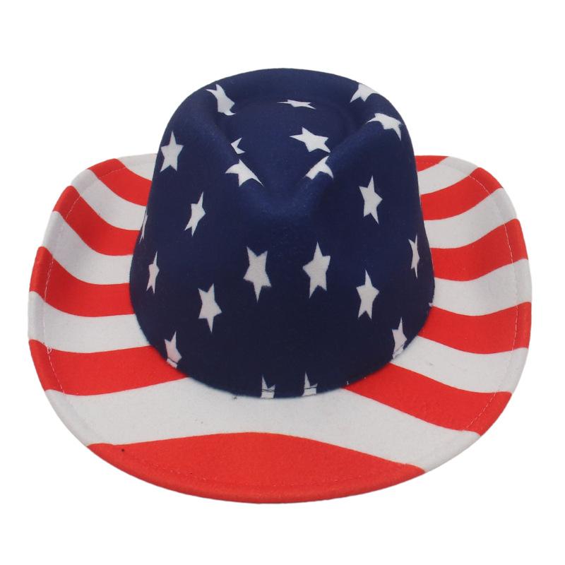 Sailor Dance American Flag Panama Usa Western Cowboy Hat Jazz Hat Wind