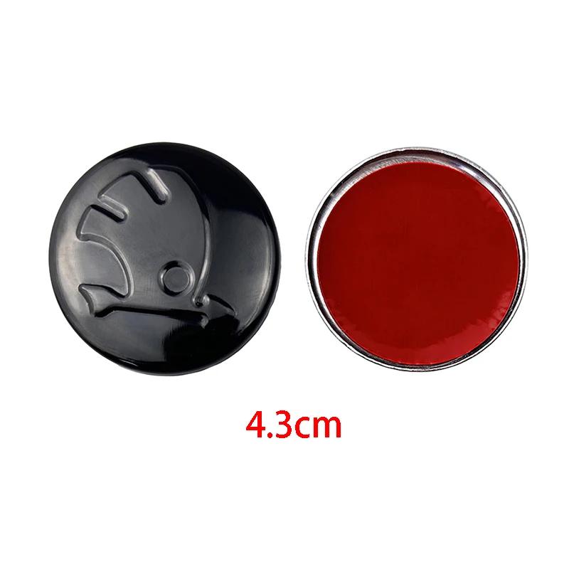 

Car Sticker 2026 Hot 43mm Car Interior Steering Wheel Emblem for SKODA Fabia 1 2 Karoq Kodiaq Yeti Rapid Spaceback Octavia A5 RS чёрный