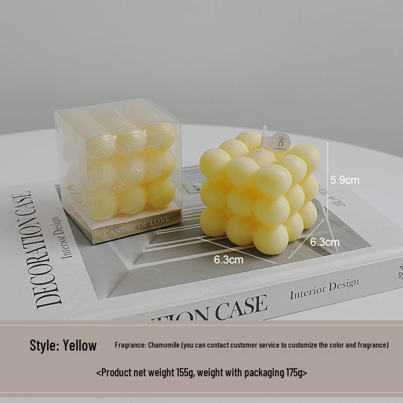 High-End Customizable Scented Candle Rubik's Cube Ornament Gift