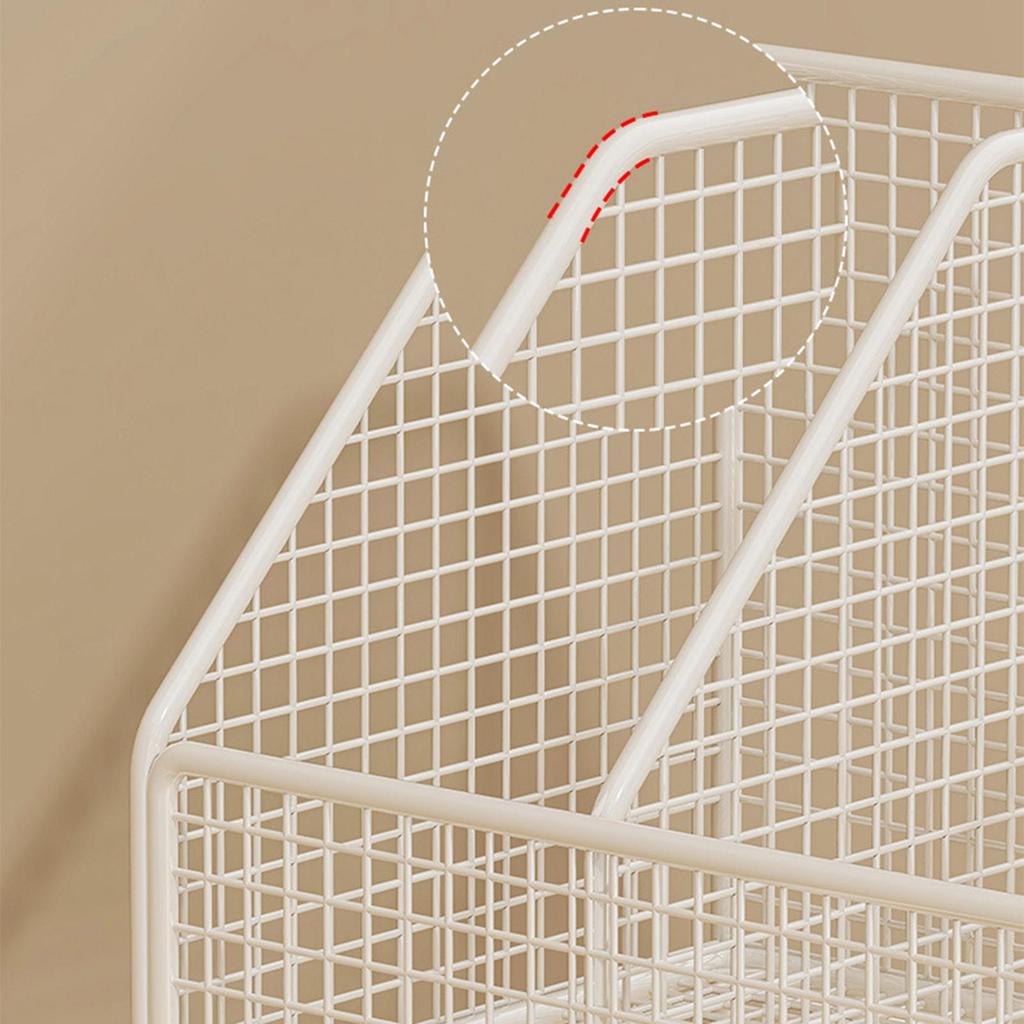 Rolling Book Cart Holder Trolley Sturdy Toys Handbag Organization Multifunctional for Kids Room Bathroom Office Bedroom Dorm
