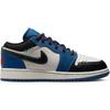 Air Jordan 1 SE Comfortable Fit Low Top Kids Basketball Shoes Unisex Sneakers White Black Blue IO2062-400