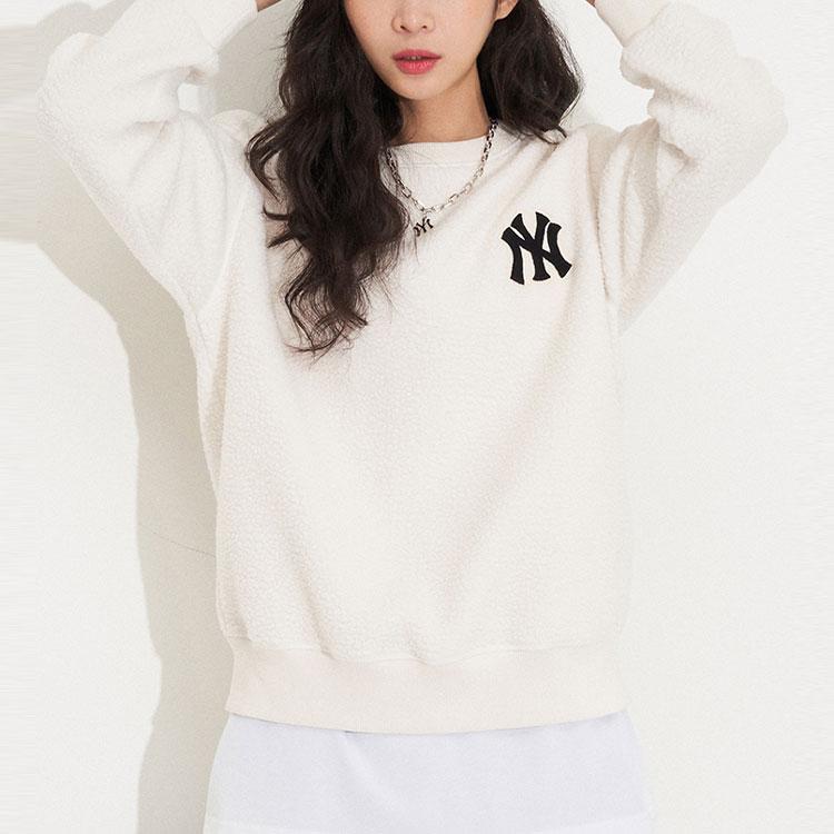 New MLB Sweatshirts Unisex Cream 3AMTEC616-50CRS