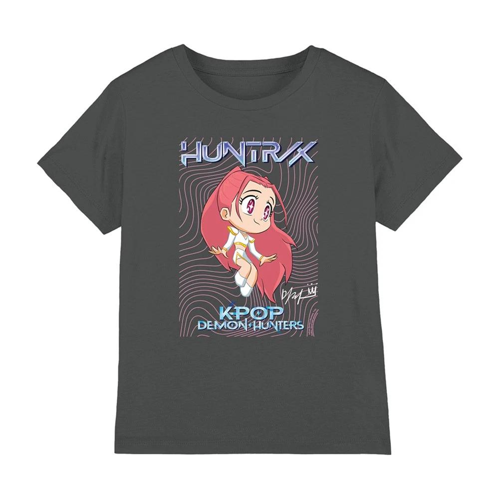 Kpop Demon Hunters Mira Poster Kids T Shirt 5-13 Years, Charcoal 100