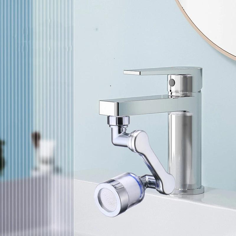 Universal Tap Extender Aerator with Filter 1080° Swivel Splash-proof Faucet Filter Removes Chlorine & Heavy Metals for Cleaner