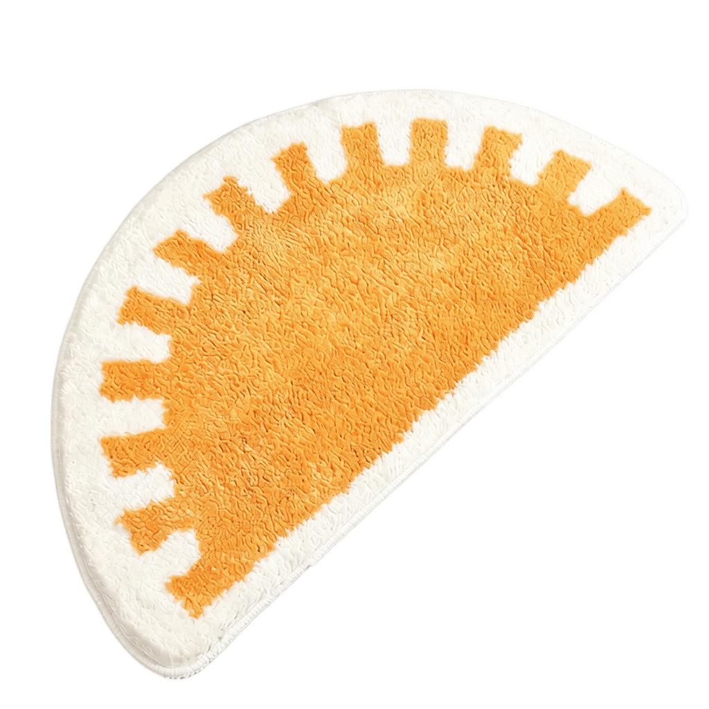 Half Round Faux Bathroom - Absorbent Non- Doormat for Entryway, Soft Carpet