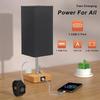 Cross-border exclusive square cloth cover log color table lamp knob infinite dimming A+C USB AC