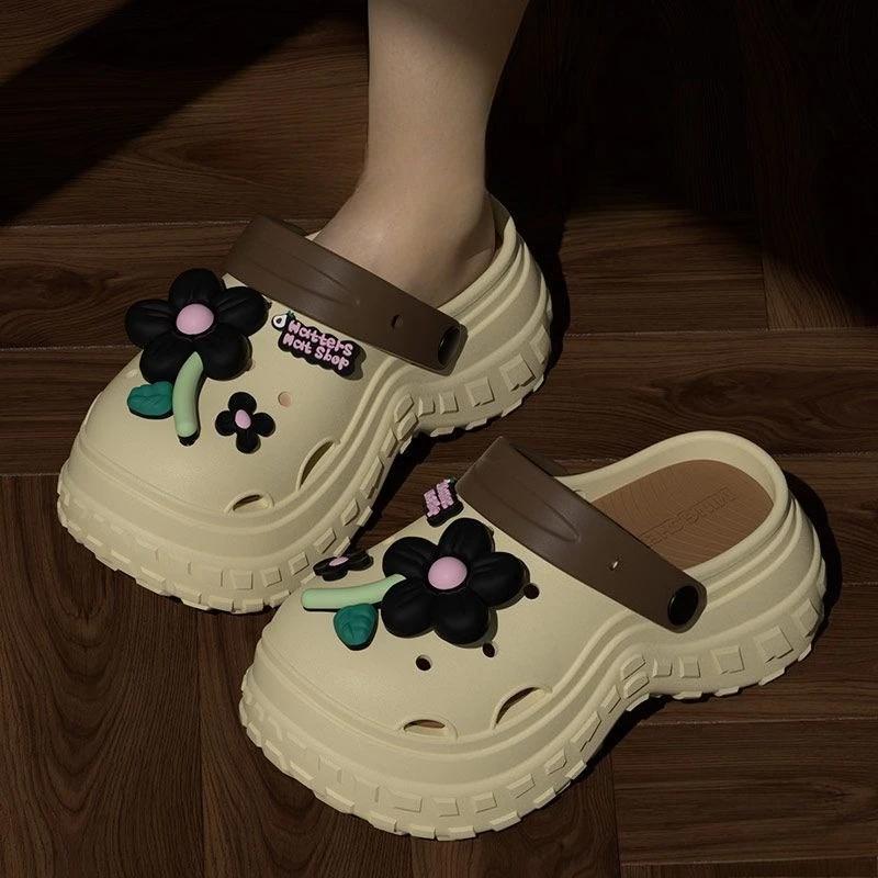 Fashion Slides Height Outside Sandals Korea Style Woman Slippers Non Slip Clappers Summer Footwear Top Designs New 39 Shoes for Women