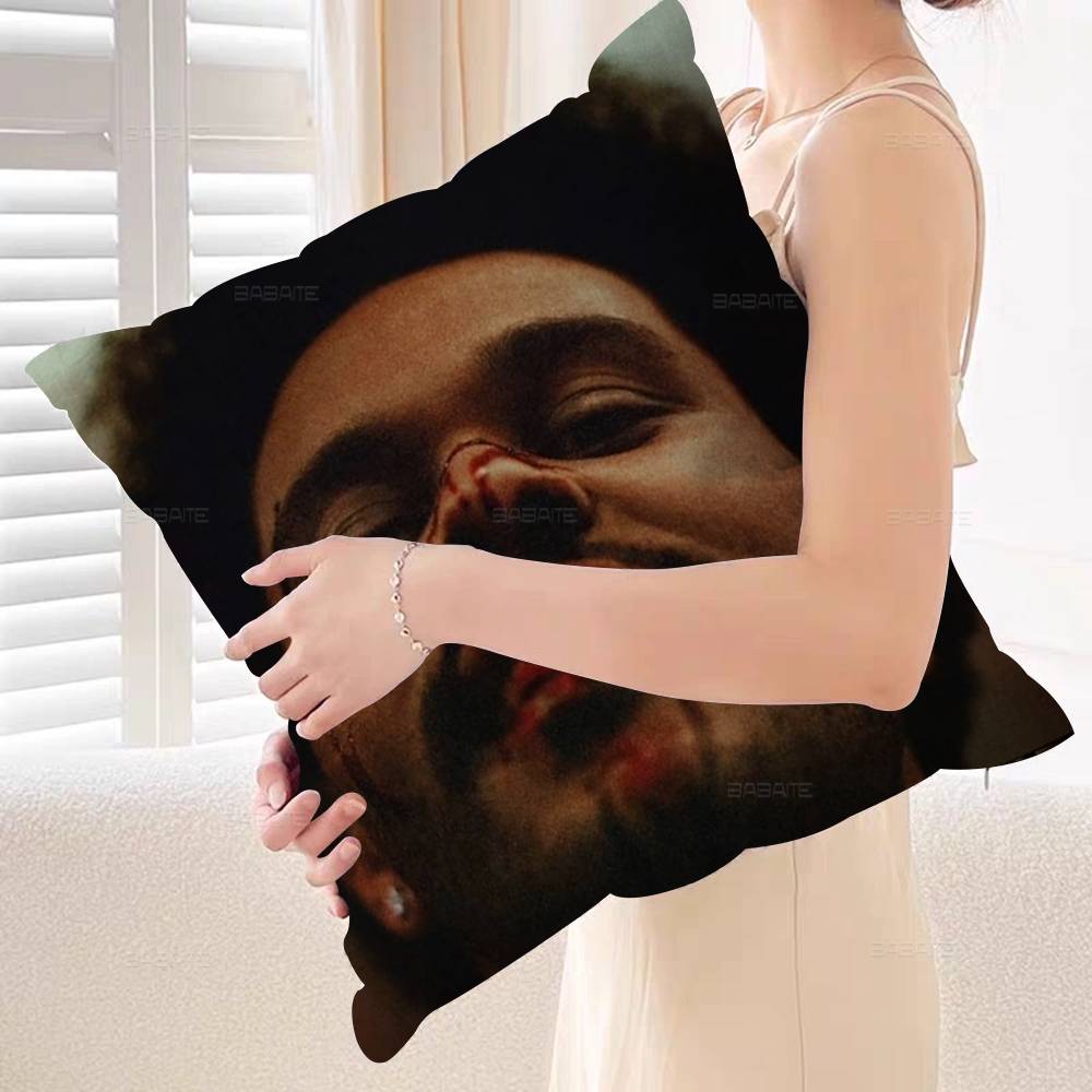 Pop Singer T-The W-Weeknd Pillow Cover For Bedroom Room And Living Room Sofa Decorative Cushion Cover