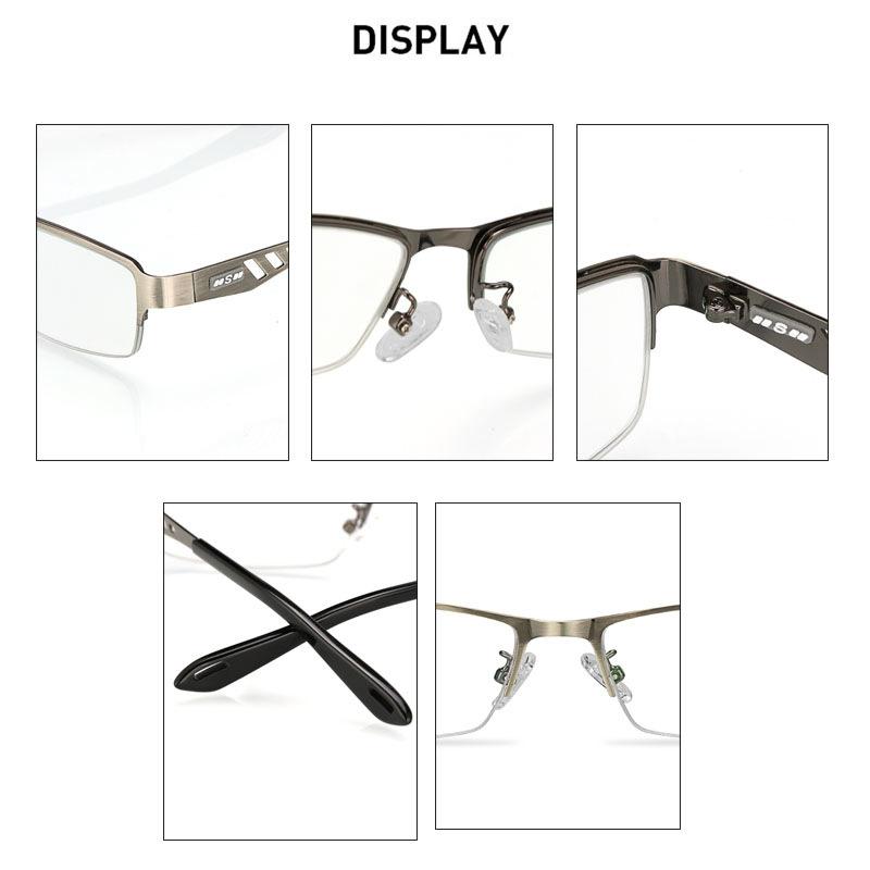 0 -0.5 -0.75 -1.0 To -6.0 Sun Photochromic Finished Myopia Glasses Women Men Metal Half Frame Chameleon Short-Sight Eyewear