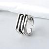 Staggered Multi-layered Open Ring INS Simple Cold Style Design Temperament Simple Ring for Women