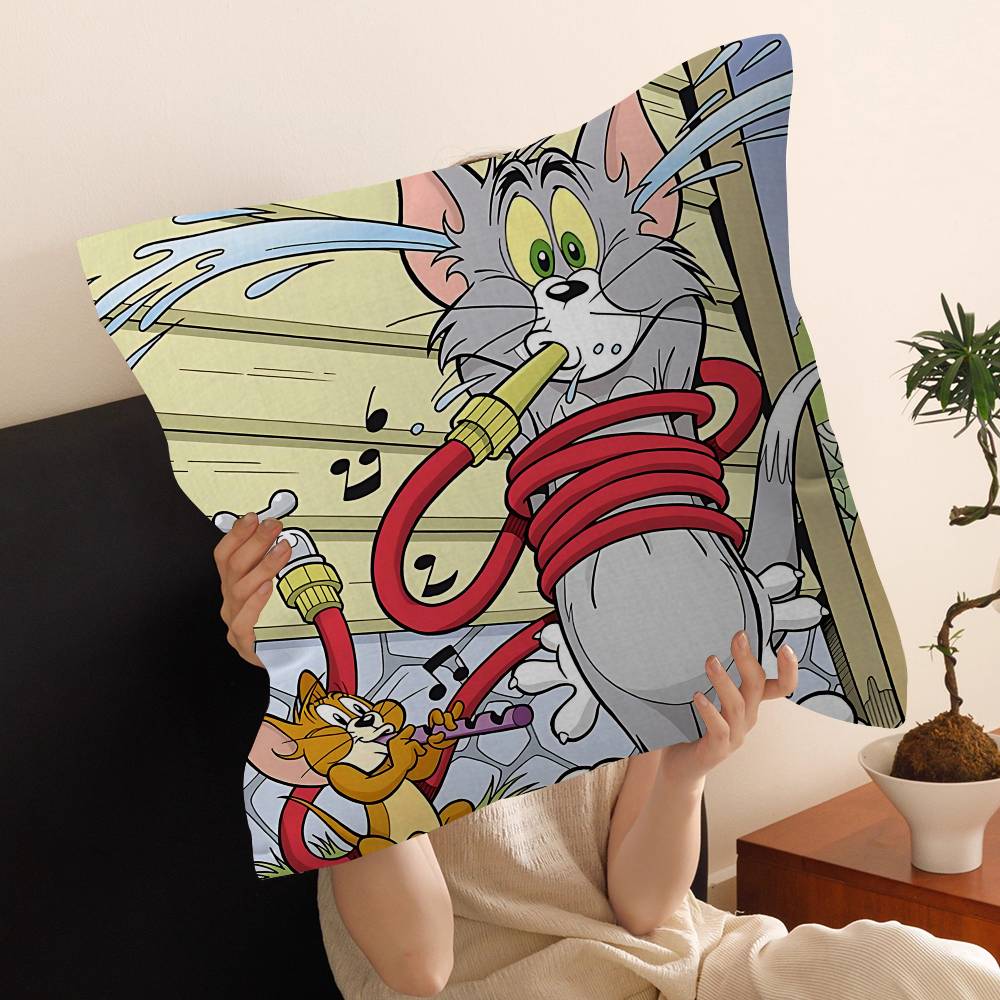 T-Tom And Jerry Personalized Pillow Dust Cover Bedroom Kids Party Decoration Pillowcase Birthday Children Gift
