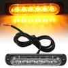 4 Adet 1224V Araba 6 LED Flaş Çakar Acil Durum Uyarı Işığı Izgara Yanıp Sönen Işık Barı Sarı