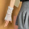 Y2K Style Lace Gloves Sheer Chiffon Sun Protection Arm Sleeves For Women Outdoor Activities And Daily Fashion