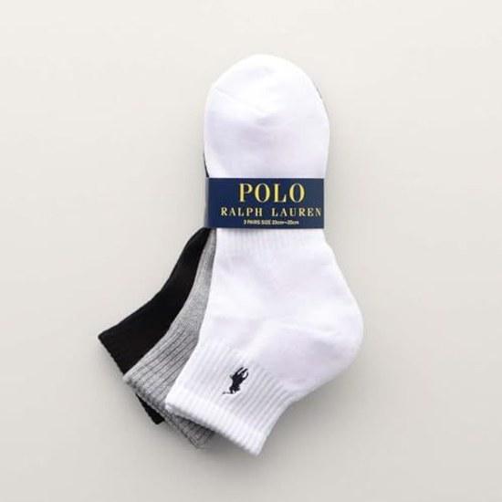 POLO RALPH LAUREN Socks Set 3 Womens Pile Sole One Point Short Unisex Adult