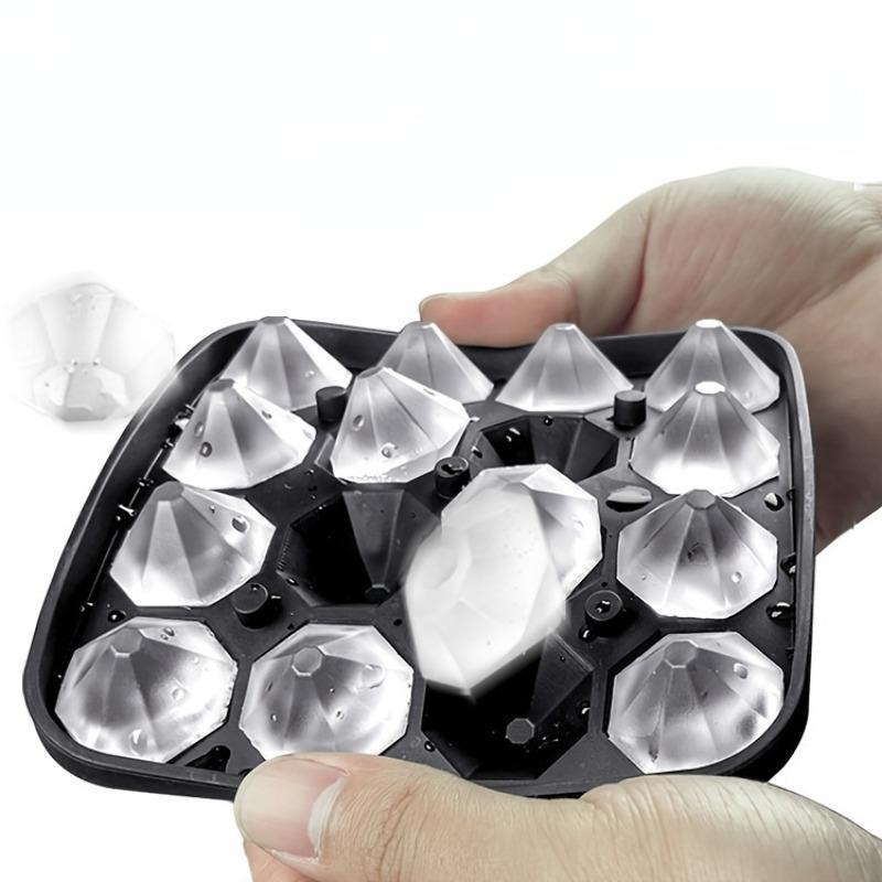 Diamond-Shaped Ice Cube Tray - 6 Grids Silicone Mold for Ice Balls, Chocolate, and Cake