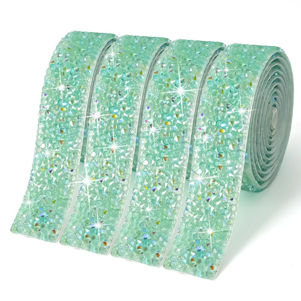 Drill Sticker Resin Drill Belt Diy Jewelry Adhesive Flash Drill Sticker Drill Clothing Accessories Decorative Strip Hot Drill Self-Adhesive Strip