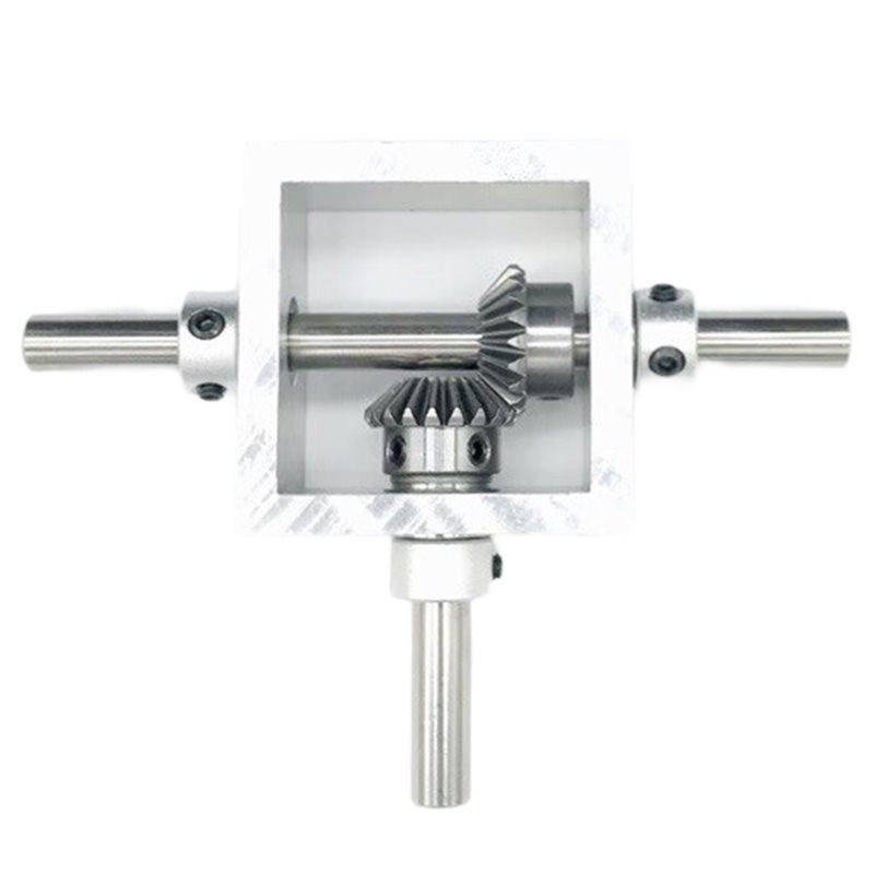 N96R Bevel Gear 90 Degree Angle Transmission Reversing Dual Output Shaft Speed Ratio 1:1 Mechanical Module Angle Converter