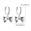 Unique Heart Bowknot Hoop Earrings Fashion Bows Earrings for Women Cute Gift