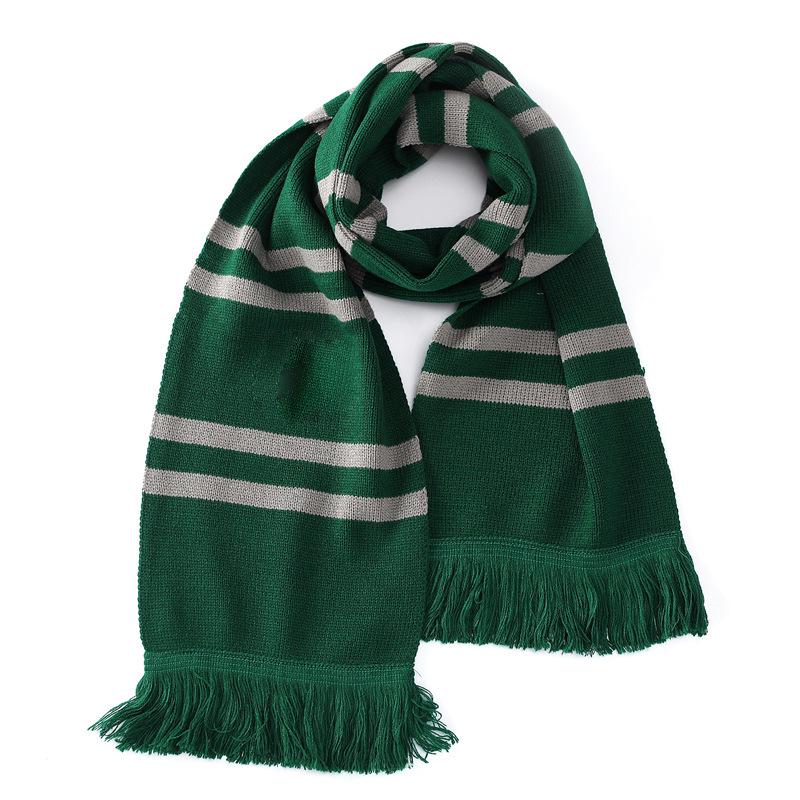 Harry Potter Double-Layered Embroidered Striped Scarf - Basic Style, Fast Shipping Over 200cm