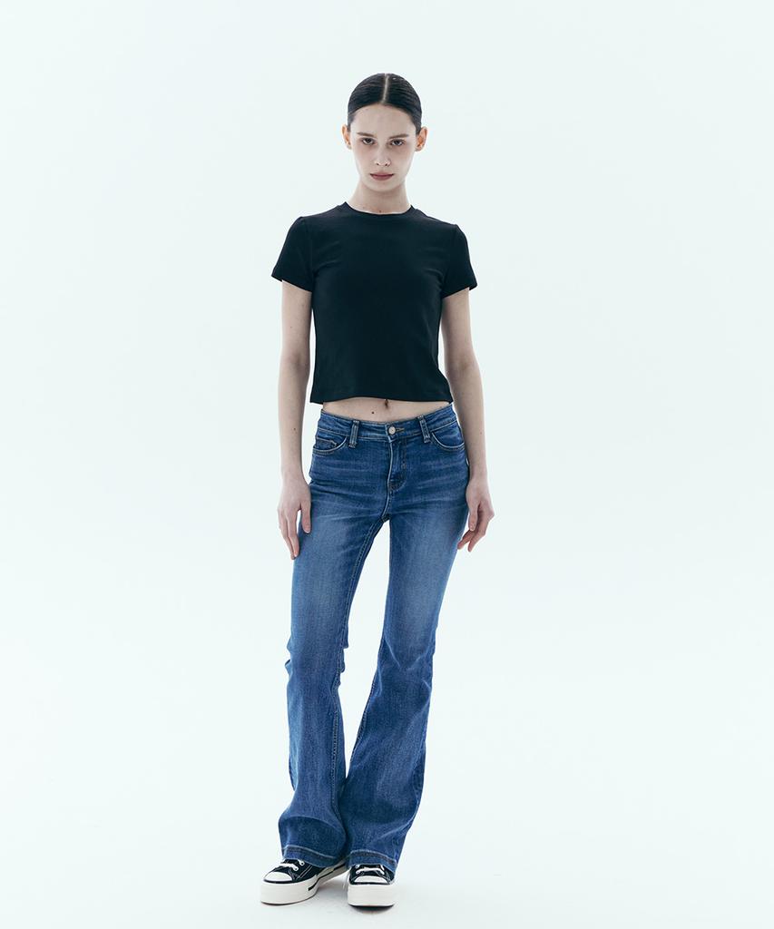 Neo Low Bootcut Jeans Mid Blue