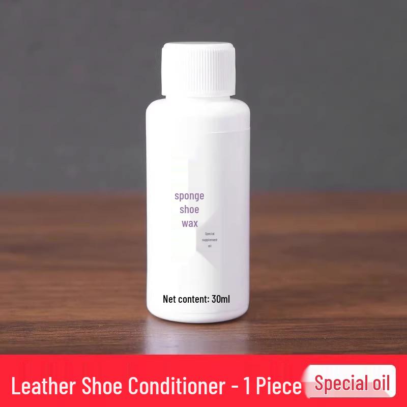 Shoe Polish & Wax Kit: Double-Sided Sponge, Genuine Leather Care, Multi-Functional Shoe Cleaner