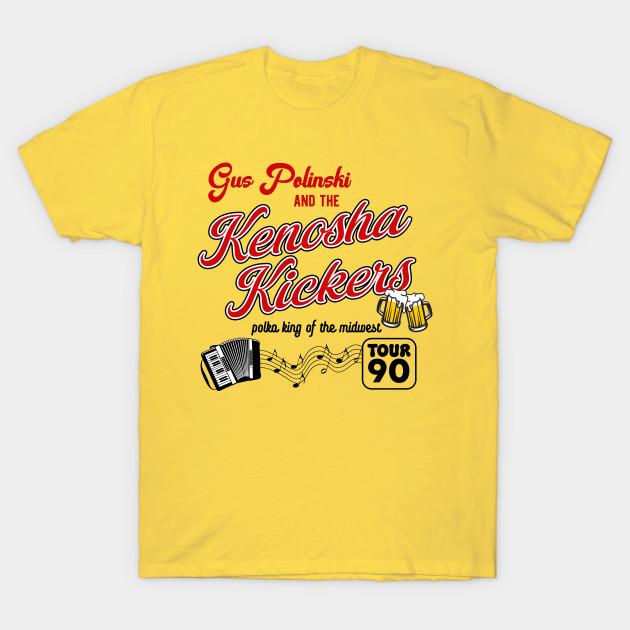 Мужская черная футболка с принтом Gus Polinski And The Kenosha Kickers Печать на трансферной бумаге без вырезания Хлопковая футболка 2XL жёлтый