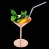 Bar Acccessory 304 Stainless Steel Goblet Champagne Red Wine Glass Cocktail Glass Cup Rose Gold