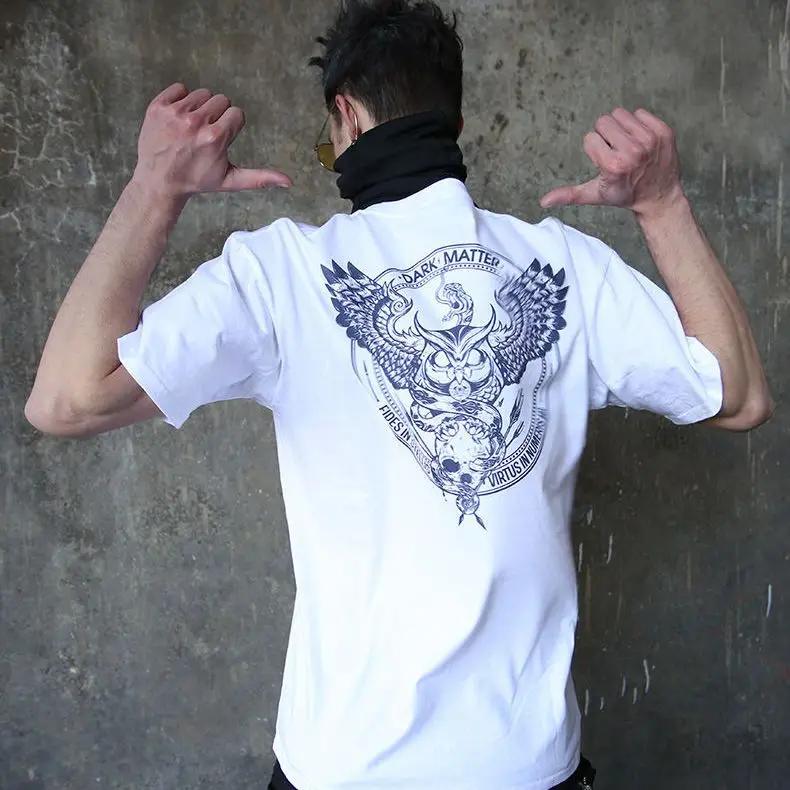 Summer New Trendy Men's Pure Cotton Short Sleeved T-shirt Men's Trendy Brand Instagram Loose Short Sleeved T-shirt Men's