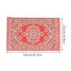 Floral Pattern Mat Mini House Decor Turkish Style Miniature Weaving Rug Dollhouse Carpet Doll Accessories Floor Coverings