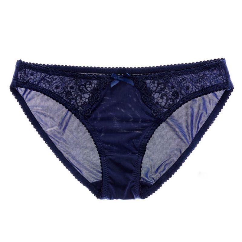 

Шелковисто-белые водорастворимые кружевные трусики с вышивкой - сексуальные европейские и американские трусики больших размеров XXL синий